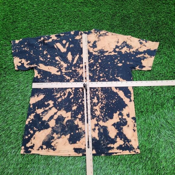 Distressed Skull Shirt Medium 20x24 Bleached Edgy Grunge - Picture 3 of 15